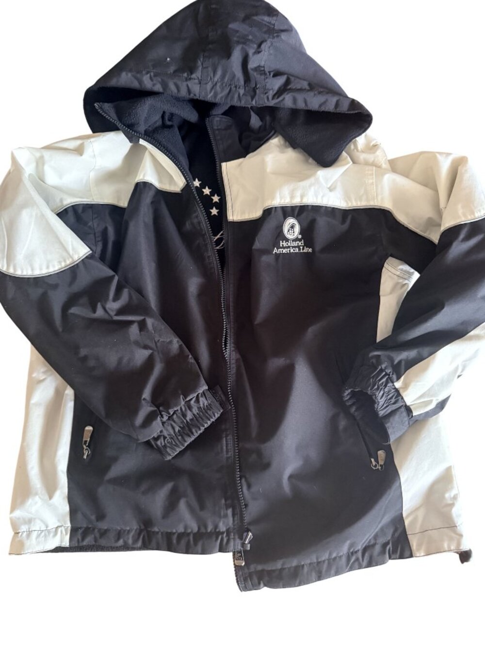 Vintage Holland America Jacket Cruise Sm (Fits sm/med) Hood REVERSIBLE Alaska